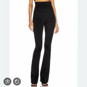 Helmut Lang Black Flare Ponte Stretch Pants